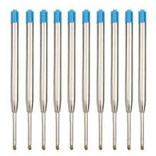 11pcs(1Pen+10 Refills)Black Metal Ballpoint Pen Set , 1.0mm European G2 Black/Blue Ink Refills Smooth Writing For Metal Pen,Signature Pen ,Ball Pens, Great For Back To School Gift,Office - Black - View 8