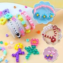 IOOLEEM Multi-Colored Bulk Pony Beads - 4000pc Kit For Friendship Bracelets &Amp; Jewelry Making, Easy Storage - ColorH - 查看 4