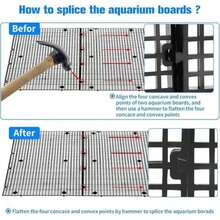 4 Unidades Divisor de Tanque de Peces para Acuario, Separador de Peces para Acuario, Bandeja Divisora de Plástico para Huevos, Filtro de Fondo para Tanque de Pecespara Acuarios y Peceras - negro - Ver 5