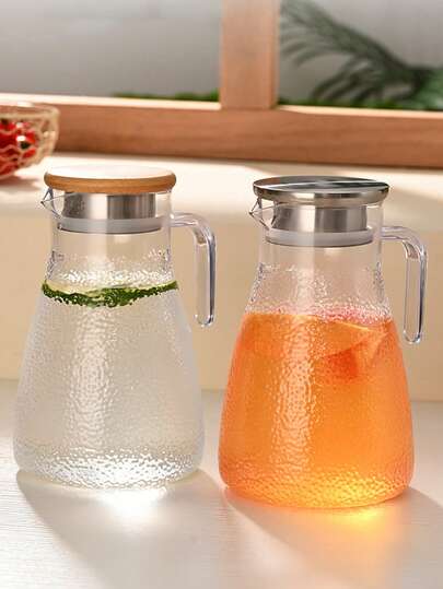 Acrylic Hot And Cold Water Pitcher, Plastic Jug For Restaurants And Bars, Commercial Beer, Beverage, And Juice Bottle With Ice Column For Cool Water.