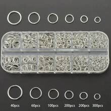 900pcs/Box DIY Jewelry Connector Rings, Includes Various Sizes Of Jump Rings, Closed Rings, Overlapping Rings, High & Low Rings, Single Rings, Open Rings, Connector Rings, Flat Rings, Round Open Rings, Hanging Rings, Jewelry Rings, O-Rings Compatible With Lobster Clasps, For DIY Jewelry Making, Beading, Cord Connectors, Bag & Key Chain Accessories - Jump Ring - View 8