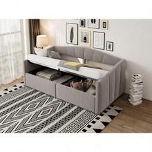 Sofas & Couches - Light Gray + Upholstered + Bedroom - View 7