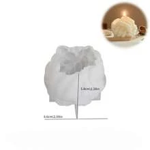 1pc DIY Resin Mold, Braided Knitted Ball, Candle, Silicone Mold, Plaster Decoration, Suitable For Daily Atmosphere Decoration Crafts - White - View 10