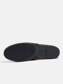 大码女士棕色平底芭蕾舞鞋，透气网眼亮片链条装饰玛丽珍鞋，时尚镂空网眼套脚乐福鞋，适合户外行走，春夏款 - 棕色 - 查看 6