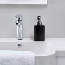 Ceramic Soap Dispenser With Rust Proof Pump,320ML Refill Hand Liquid Soap Pump Dispenser For Bathroom Kitchen,1PCS - Black - 1 PCS - View 8