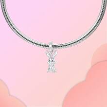 镀银吊坠 红桃Q和黑桃K 银兔鱼骨图尺子书指南针3合1 小老虎金蝴蝶高跟鞋 小红帽十字架 爱心 母女共舞系列串珠吊坠 适配原创手链串珠项链 DIY女式首饰 - 彩色 - 查看 2