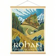 Meksular Middle Earth Landscape Wall Art Prints Canvas Painting Fantasy Posters, Wall Pictures, Rohan, 16L\ X 12W\ - 羅漢 - 查看 1