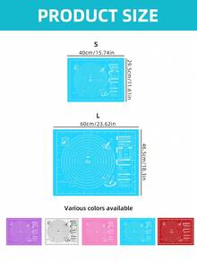 1 件加厚揉面垫，带刻度，可重复使用，防滑，多用途不粘糕点垫 - 适用于擀面、揉面和烘焙，材质优良，厨房配件 - 万圣节、圣诞节、复活节、感恩节、节日的理想厨房工具（多种颜色可选） - 多色揉麵墊 - 查看 2