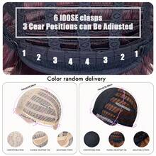 Red Wool Roll Wig With A Center Part And Bangs, Made Of Synthetic Fibers, Suitable For Everyday Wear, Cosplay, Parties, And Other Occasions. - Red - View 11