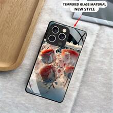 Una funda de vidrio para teléfono con un patrón de ramo de rosas escarchadas, adecuada para los modelos de  16 15 14 13 12 11 Pro Max 16E 16 15 14 12 11Pro 14 Plus 11 X XS XR Xsmax 12 Mini SE3 SE2 8 Plus 7, duradera y a prueba de golpes, perfecta para regalos de San Valentín, regalos de cumpleaños y regalos de apertura de escuela. - Colores mixtos - Ver 5