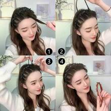 AcDesign 4 Pcs Headband With Clips, Professional Weave Bangs Hairstyle Hairpin Headband, Clip Headbands For Women (2Black And 2Red) - Màu đỏ - Xem 8