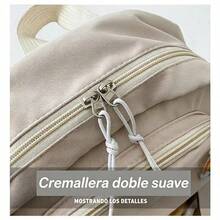 Mochila Estudiantil Secundaria | Gran Capacidad Estilo Japonés Ins & Coreano Chic | Ideal para Adolescentes Femeninas - Negro - Ver 7