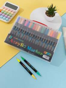 24/48/72/96/120 Colors Dual Tip Acrylic Marker Pens, Painting & Art Design, Opaque, Waterproof, Washable, For Drawing, Sketching, DIY, Office & School Supplies - Sets - View 16