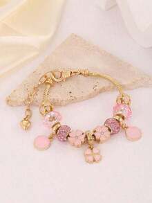 Flower Charm Bracelet Valentines,Mom,Mother,Mother's Day,Gift - Nhiều màu 3 - Xem 6
