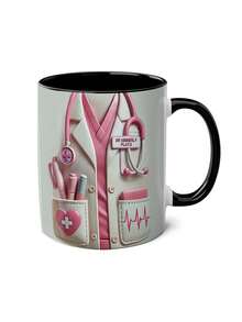 11oz Customizable Ceramic Coffee Mug, Printable With Your Photos, Text And Logos, Ideal For Office, Home, Father's Day, Valentine's Day Gifts, Hand Wash Only, Commemorative Mug, High-Quality Reusable Tumbler - Multicolor - View 4