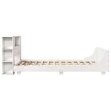 vidaXL Cadre de lit sans matelas blanc 140x200 cm madera de pin macizo - Blanco - Ver 7