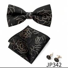 3pcs Burgundy Men's Bow Tie Set, Pre-Tied Design Suitable For Various Occasions Like Balls, Banquets, Concerts, Graduations - Color Mixing - View 12
