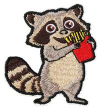1pc Funny Raccoon Iron-On Patch, Cartoon Cute Embroidered Emoticon Patch, Suitable For Backpacks, Hats, Dog Harnesses, Military Vests, Clothing - Brown - View 8