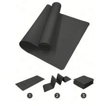 1片173*0.4厘米EVA防滑加宽瑜伽垫，便携式可折叠运动训练垫，适合初学者、健身、舞蹈、普拉提等。 - 彩色 - 查看 10