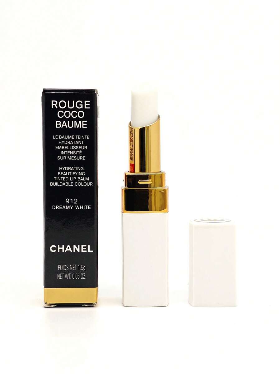CHANEL Bálsamo labial hidratante con tinte estilo Rouge Coco 912 Dreamy White, tamaño de viaje, 1.5g/0.05oz - #912 Transparente - Ver 1