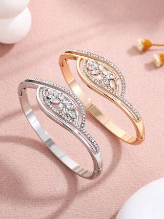 Fashionable Semi-Matte Hollow Bangle, Stylish Jewelry Accessory For Women To Wear To Parties, Events And Gatherings