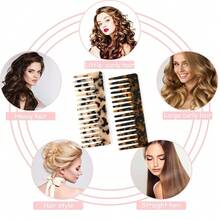 Wide Teeth Hair Comb Acetate Hair Combs Anti-Static Massage Hair Brush Hairdressing Salon Styling Traveling Accessories Hair Styling Tool - Multicolor - View 10