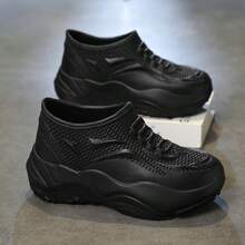 Waterproof Anti-Slip Soft Bottom Chef Shoes, Fashionable Comfortable Catering Shoes - Black - View 2