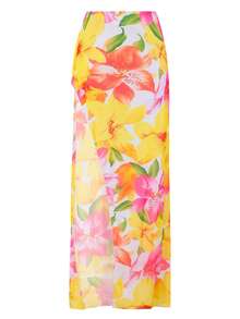 2026 New Arrival Sexy Long Floral Print 3 PiecesSwimsuit Set, European & American Style Vacation - Multicolor - View 6