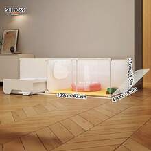 室内猫笼带猫砂盆、猫公寓、猫屋、猫厕所，拥有宽敞的自由空间 - 彩色 - 查看 4