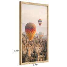 24x36 Poster Frame For Wall, Plexiglass, Displays Picture 20x30 With Mat Or 24x36 Without Mat, PVC Frame Material, Horizontal Or Vertical Hanging, 1 Pack, Natural - 天然木材 - 查看 6