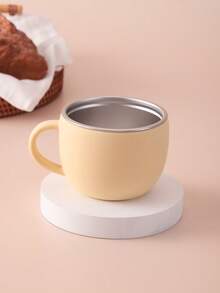 1pc Personalized Customization Name And Pattern Deboss Silicone Single Handle Cup Stainless Steel Inside Children Tableware Kids Mug