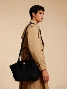 Borsa a tracolla per ragazze JW P New Hana, grande capacità, adatta per ragazze, leggera e morbida, ideale per pendolarismo, lavoro, scuola, uscite con mamma, shopping casual, appuntamenti - nero - Visualizzare 5