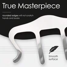 1pc M-Shaped Music Book Clip, Suitable For Piano, Guitar And Violin, Sturdy Fixation Of Scores For Easy Reading, Compatible With Musicians' Practice, Performance And Large Scores, Black & Silver Music Score Clip, Music Supplies Clip, Learning Clip, Learning Supplies, Music Decor, Festival Activity Clip, Essential For Practicing, Best For Reading Scores, Musicians' Favorite, Surprise Gift, Valentine's Day Gift, Music Gift, New Year Gift - Multicolor - View 2