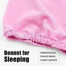 Awegeo 1pc Adjustable Sleep Cap, Suitable For All Hair Types, Ideal For Sleep, Sports, Skincare, Universal Size, Multifunctional Hair Care Cap, Protects Hair, Cooling Fabric - Multicolor - View 10