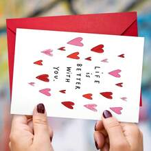 一套趣味情人节贺卡，真挚感谢卡，可爱手写风格，送给她的感恩礼物 - 彩色 - 查看 8