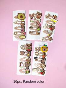 5pcs/10pcs Random Color Hair Clips Set, Back To School Student Hair Clips, Cute Minimalist Hair Accessories For Girls, Non-Slip Lightweight And Durable Hair Clips - Multicolor - View 12