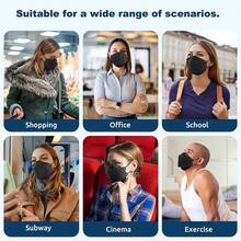 Mascarillas KN95, pack de 20, desechables, transpirables y cómodas. - Rosa - Ver 5