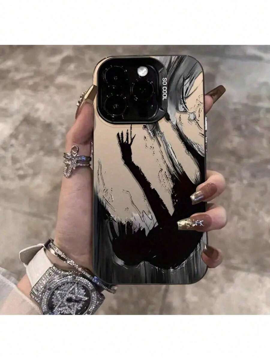 Local Delivery 16 Pro Max Fall Into Darkness Pattern Design Phone Case Shockproof Protective Case 15/14 Plus/13 Art 12/11 Pro Phone Case - Black - View 1