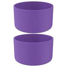Silicone Bumper Boot For   H2.0 40 Oz 30 Oz Tumbler With Handle &  IceFlow 20oz 30oz, Protective Water Bottle Bottom Sleeve Cover, Tumbler Accessories (Purple) - purple - 查看 2