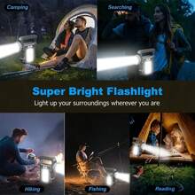 2pcs Solar Flashlight,Multifunctional Flashlight Solar Flashlight,Led Flashlight Cell Phone Charger, 800mAh Battery, USB Charging,Suitable For Home,Fishing,Outdoor Camping - Black - View 5