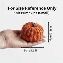 Five Hues, 3.15in Five Tiny Knitted Pumpkins, Faux Autumn Harvest Crochet Pumpkins, Rustic Cottages, Small Knitted Pumpkins For Thanksgiving, Halloween, Fall Decor, Home Decoration, Christmas, New Year Decor, Is Your Top Pick - Multicolor - View 2