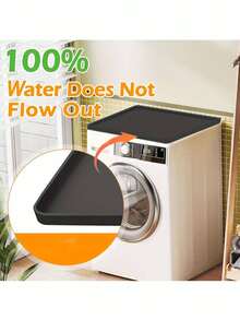 1pc Washing Machine Cover Mat, Non-Slip Waterproof Washer/Dryer Top Cover, Detergent & Softener Storage Mat, Washing Machine Accessory,Women's Day,Travel Essentials,Wedding Favours,Y2k,Bedroom,Car Accessories Women,Kitchen Decor,Wedding,Y2k,Party - Multicolor - View 4