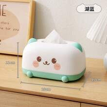 1pc Cute Cartoon Tissue Box, Large Capacity Desktop Paper Towel Holder For Home, Living Room, Dining Room - Multicolor - View 9