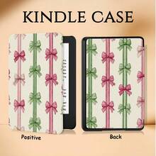 Kindle阅读器保护套，书本式丝带蝴蝶结设计，兼容Kindle Paperwhite 5/6/7代、Paperwhite 10/11/12代、Kindle (Colorsoft) 10/11/12代及其他热门型号 - 彩色 - 查看 1