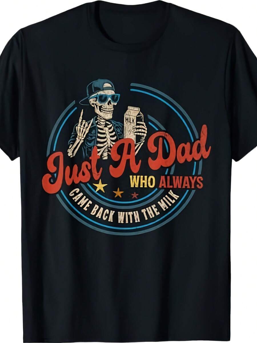 Just A Dad Who Always Came Back With The Milk Father's Day Tee Shirt - 款式2 - 查看 1