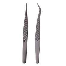 Stainless Steel Precision Beauty Tweezers, Anti-Slip Pointed Design, Lightweight Gold Mesh Tweezers, Extended Anti-Slip Handle, Eyelash Extension Dedicated Tool, High Precision Stainless Steel Odorless, Eyelash Curler Extension Tweezers, Professional Eyelash Artist Tool, Diamond Eyelash Curler Clip Set