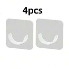 2/4/6pcs Strong Adhesive Wall Hooks - No Drilling Required, Easy Installation, Suitable For Kitchen, Bathroom, Bedroom - Multi-Purpose Hooks For Towels, Clothes, Keys - Stylish White Design