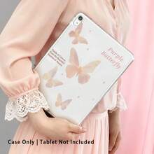 1pc High Transparent Anti-Drop TPU Tablet Case, High-Definition Gold Butterfly UV Printing, Compatible With IPAD 11 2025, MINI6/7, AIR1/2, Air4/AIR5/Air6/AIR7, 9.7-Inch IPad 2019/2020/2021, 10.2-Inch IPad 10/11, AIR11 (2024/2025), PRO11 (2024), PRO11 (2018-2022), PRO12.9-Inch/AIR13 - Multicolor - View 8