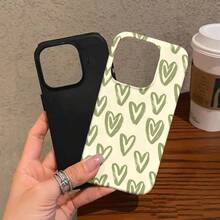 Una funda de teléfono 2 en 1 brillante con un diseño simple de corazón, especialmente diseñada para el Día de San Valentín, duradera y de doble capa con protección anti-caída, compatible con iPhone 17, 16, 15, 14, 13, 12, 11, 8, 7, X, XS, XR, Plus, Air, Pro, Max, etc. - Colores mixtos - Ver 7