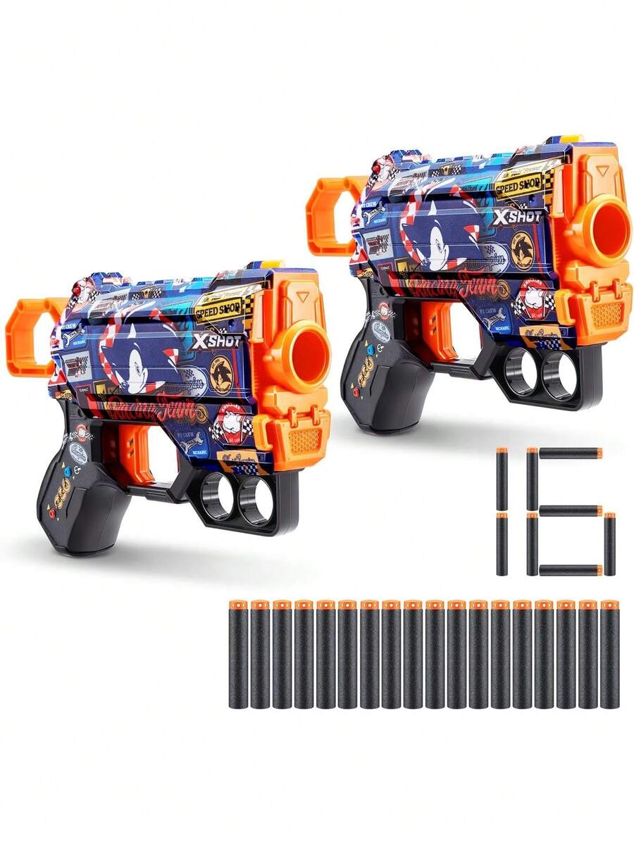 X-Shot-Skins-Series 1-2pk Amenaza (16 Dardos) Equipo de Carrera Sonora,37856899 - Rosa Oxidada - Ver 1